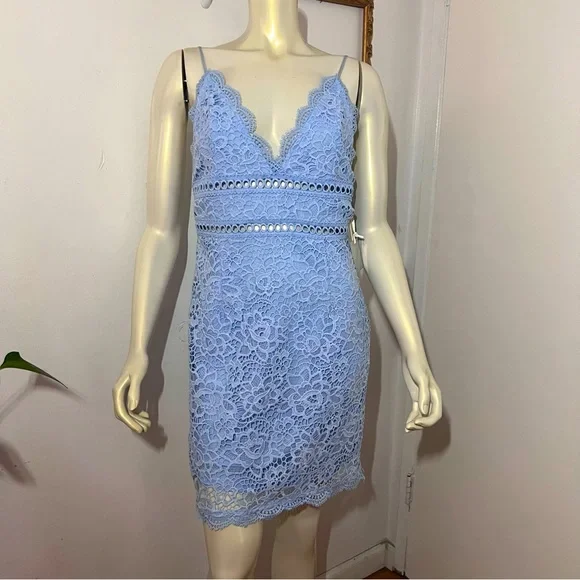 Forever 21 Salt Canyon Collaboration Blue Lace Dress Size Large New With Tags ZZ Forever 21 Salt Canyon Collaboration Blue Lace Dress Size Large New With Tags ZZ